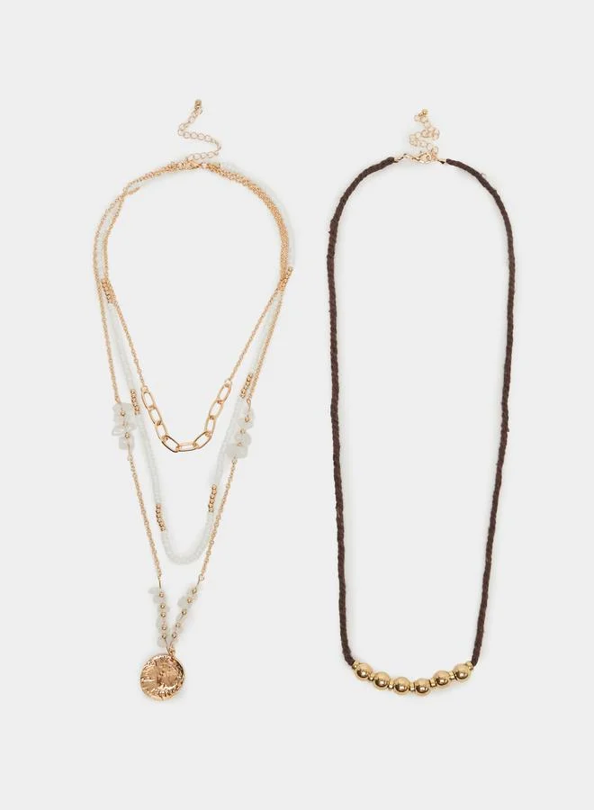 Pack of 2 - Boho Layered Necklace